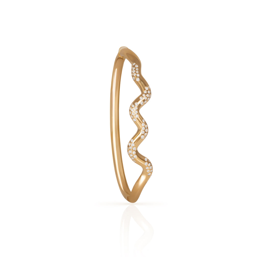 Drizzile gold Bangle with 0.62ct diamonds